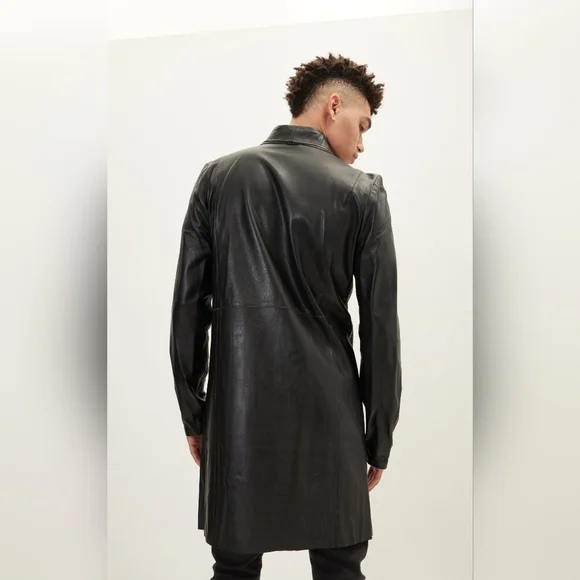 Ron Tomson Genuine Leather Rebel Jacket - Black Green